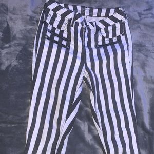 Striped Hi-rise super skinny jeans size 9